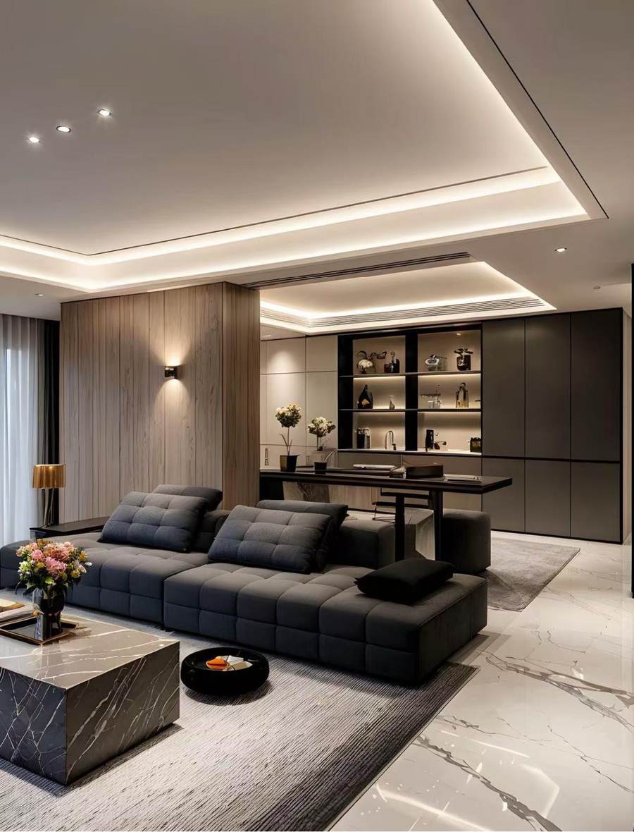 Completed living room fit-out by SIDO Enterprise Corp.
